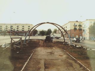 Cтроительство  сооружения `Стела, посвященная вертолетостроителями`